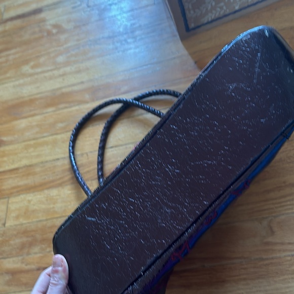 Brighton Valencia Merlot Floral Leather Bag with Box - Picture 4 of 13